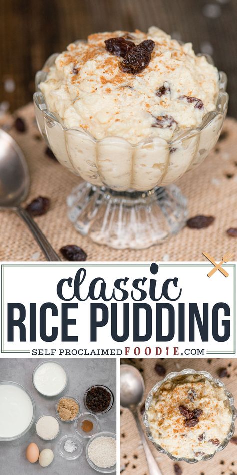 Rice Pudding Recipe Stove Top, Best Rice Pudding Recipe, Rice Custard, Rice Pudding Recipe Easy, Cooked Rice Recipes, Homemade Rice Pudding, Raisins Recipe, Easy Rice Pudding, Brown Rice Pudding