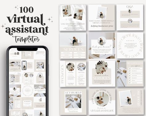 This is a digital download. Editing is completed by the buyer. 

Looking for time-saving templates as a virtual assistant? This set of 100  Virtual Assistant Instagram Templates is perfect for you! 

Our Canva-editable templates make creating stunning social media graphics a breeze. Canva is a user-friendly and free web-based design platform.  

.#CanvaTemplates #SocialMediaDesign #InstagramIdeas #PinterestTemplates #CreativeCanva Virtual Assistant Templates, Virtual Assistant Tools, Business Fonts, Instagram Font, Instagram Planner, Business Model Canvas, Virtual Assistant Business, Virtual Assistant Services, Creative Fonts