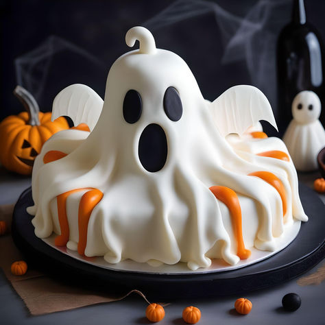 Halloween Kalas, Halloween Meringue, Creepy Halloween Desserts, Creepy Cakes, Goth Cakes, Cute Halloween Cakes, Haunted Halloween Party, Halloween Torte, Halloween Deserts