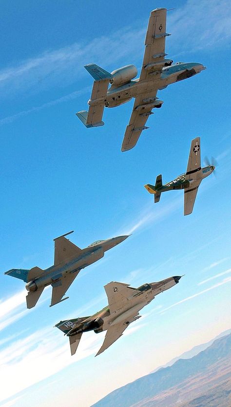 A-10 Warthog, P-51 Mustang. F-16 Fighting Falcon, F-4 Phantom Photo Avion, F 16 Falcon, A 10 Warthog, F 4 Phantom, Mustang Wallpaper, F4 Phantom, P 51 Mustang, Review Essay, 2160x3840 Wallpaper