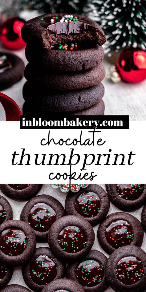 Chocolate Thumbprint Cookies, Wire Spiral, Christmas Baking Recipes, Thumbprint Cookies, Xmas Cookies, Sweet Snacks Recipes, Christmas Cooking, Cookies Recipes Christmas, Holiday Desserts