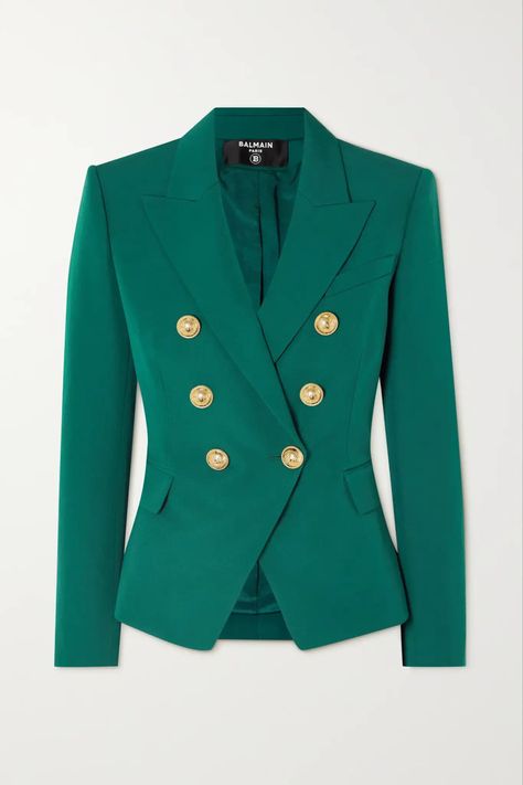 Emerald Backdrop, Balmain Jacket, Balmain Blazer, Balmain Clothing, Outfitters Clothes, Urban Outfitters Clothes, Green Blazer, Pleated Maxi, Todays Outfit