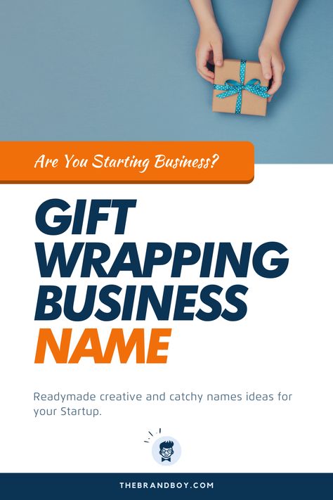 Gift Wrapping Business Names, Gift Business Name Ideas, Company Gifts Business, Gift Shop Names, Gift Wrapping Business, Best Gift Wrapping, Business Flow Chart, Name Generator Business, Gift Ideas For Employees