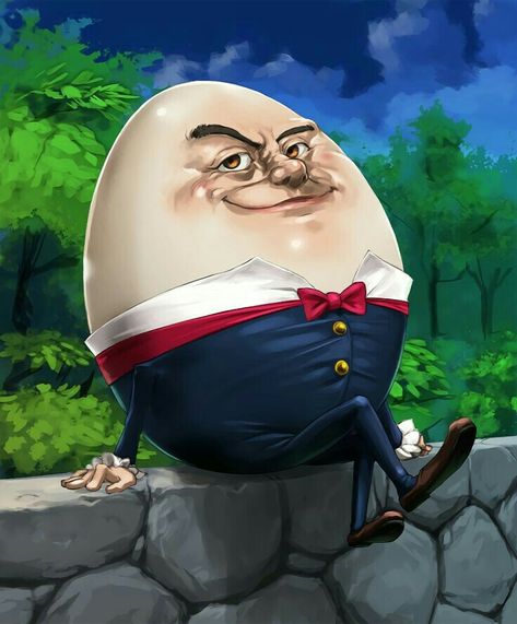 Humpty Dumpty Rage Of Bahamut, Fairytale Nursery, Creeped Out, Humpty Dumpty, Black Artwork, Lewis Carroll, Adventures In Wonderland, An Egg, First Week