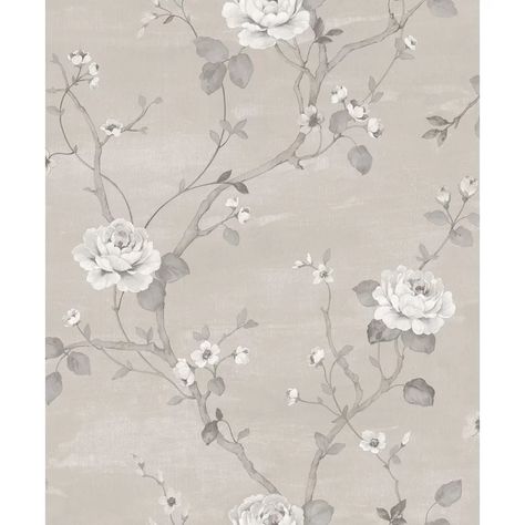 Galerie Wallcoverings Luisella Floral 33' L x 21" W Wallpaper Roll | Perigold Satin Wallpaper, Silver Grey Wallpaper, Embossed Wallpaper, Pip Studio, Gold Wallpaper, Popular Wallpaper, Floral Vine, Red Wallpaper, Accent Wallpaper