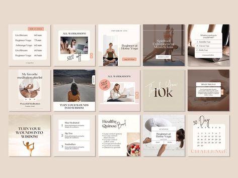 Influencer Template, Minimalist Clothing Brands, Wellness Instagram, Product Flyer, Content Inspiration, Marketing Kit, Realtor Branding, Yoga Branding, Coach Instagram