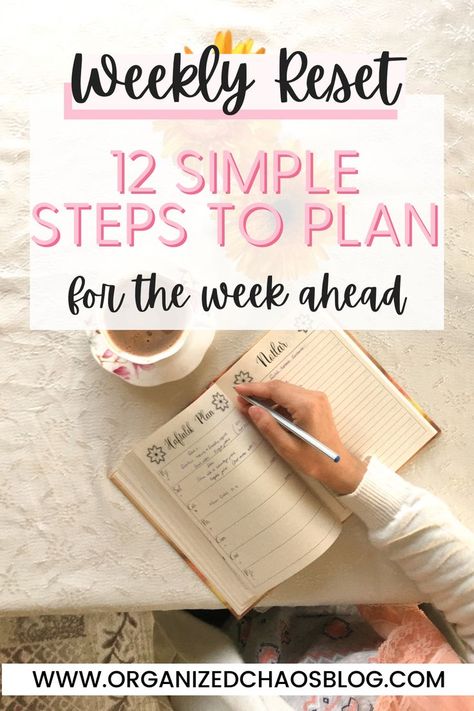 Weekly Reset Routine, Busy Mom Planner, Weekly Reset, Reset Routine, Mom Journal, Mom Burnout, Mom Schedule, Mom Planner, Mom Life Hacks