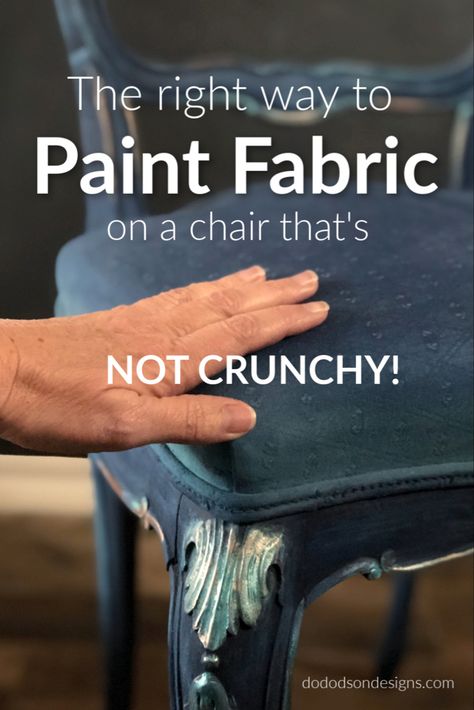 Painting Fabric on a Chair is Easier Than You Think! Chalk Paint Fabric, Painting Upholstered Furniture, Painting Fabric Chairs, Painting Fabric Furniture, Diy Furniture Upholstery, White Kitchen Ideas, Paint Upholstery, Nordic Winter, Painting Fabric