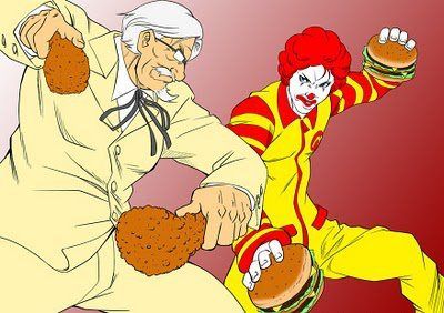 McDonalds VS K.F.C Geek Movies, Colonel Sanders, Ancient Drawings, Art Geek, Art And, Really Cool Drawings, Graphic Design Collection, Geek Art, Jack In The Box