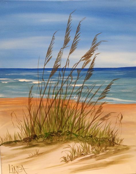 Sand Dune Painting, Beach Scene Painting, Beach Art Painting, Learn Watercolor Painting, Watercolor Paintings For Beginners, Diy Watercolor Painting, Soyut Sanat Tabloları, Beach Watercolor, Landscape Art Painting