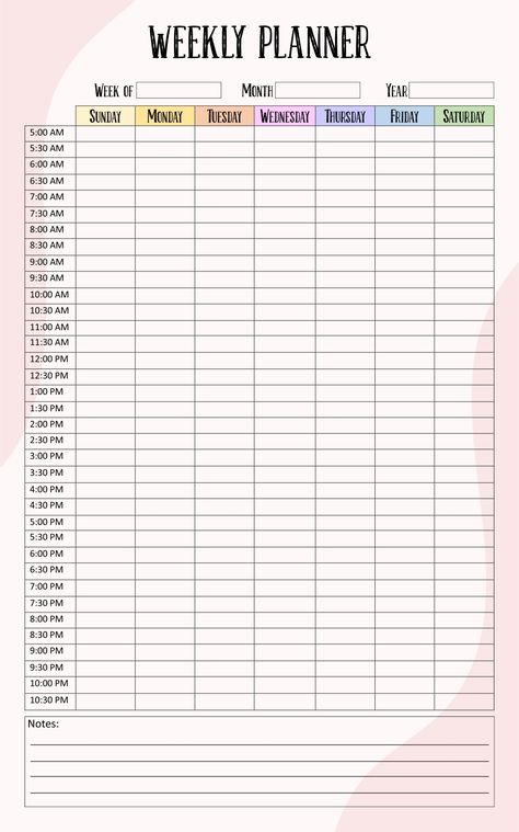 Printable Weekly Calendar Templates Planner Organization Weekly, Planning Daily Routine, Organized Day Planner, How To Make Weekly Planner, Daily Routine Schedule Planner, Plan For The Week, Time Management Template Free Printable, Routine Printables Free, Weekly Routine Schedule Template