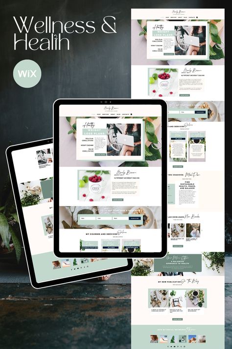 nutritionist website template, wellness web site design, dietitian website design, Nutritionist Website, Diy Website Design, Web Site Design, Social Media Website, Template Social Media, Diy Website, Custom Website, Website Design Inspiration, Wix Website