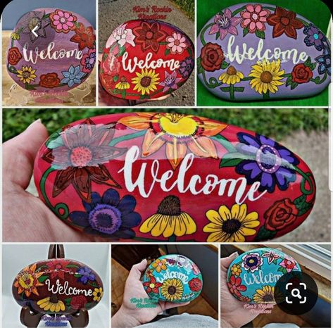 Decorative Painting Projects, Painted Garden Rocks, Yard Art Crafts, Garden Rock Art, Stone Art Painting, Painted Rocks Kids, Diy Jar Crafts, Painted Rocks Craft, Painted Rocks Diy