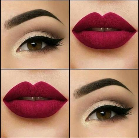 red lips Machiaj Smokey Eyes, Maquillage Kylie Jenner, Make Up Designs, Smink Inspiration, Beauty Make-up, Pinterest Makeup, Beautiful Eye Makeup, Makijaż Smokey Eye, Eye Makeup Designs