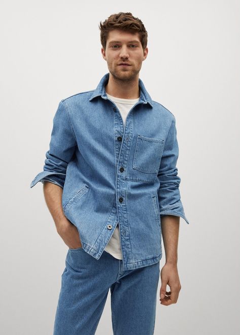 Overshirts for Men 2021 | Mango Man USA Overshirt Men, Denim Overshirt, Trendy Shirt Designs, Tailored Coat, Wool Overcoat, Second Chances, Shirt Detail, Workwear Fashion, Mango Man