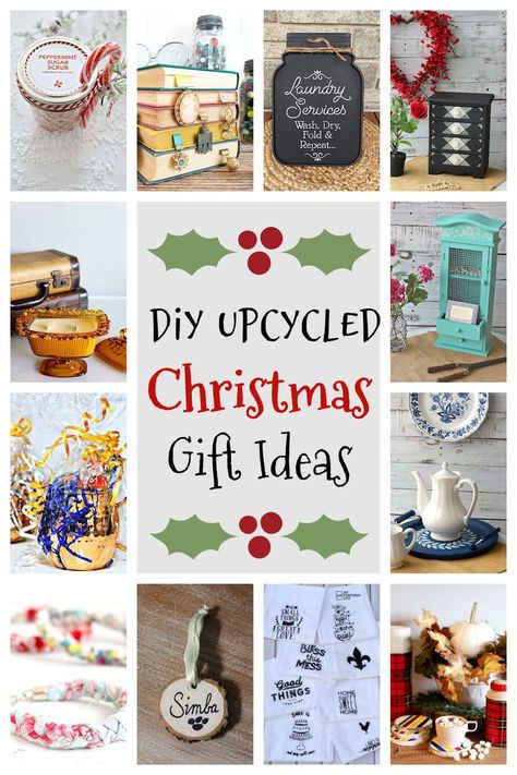 Who wants some DIY Christmas gift ideas? Here are several ideas from the Thrift Store Decor Team using upycled thrift store finds. Your friends and relatives will love them. #upcycle #thriftstoremakeover #thriftstorefinds #chalkpaint #stencil #candles #bookmarks #bracelets #jewelryboxes Diy Upcycled Christmas Gifts, Spoon Gifts Ideas, Repurposed Gift Ideas, Thrift Store Diy Candles, Thrift Store Christmas Gift Ideas, Upcycled Holiday Decor, Christmas Thrift Store Diy, Diy Thrifted Christmas Gifts, Upcycle Gifts Diy