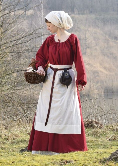 Medieval Apron, Medieval Clothing Women, Peasant Outfit, Medieval Dress Peasant, Peasant Clothing, Medieval Peasant, Costume Viking, Medieval Garb, Medieval Clothes