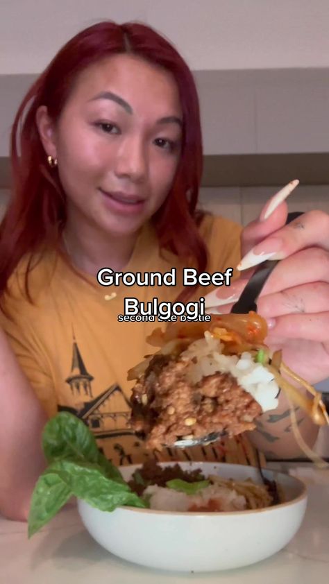 Cassie Yeung Recipes, Ground Beef Bulgogi Recipe, Ground Beef Bulgogi, Beef Bulgogi Recipe, Bulgogi Recipe, Serve Over Rice, Asian Pear, Bulgogi Beef, Bulgogi