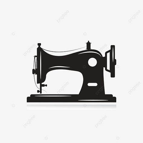 Tailoring Machine Images, Hair Poster Design, Sew Machine, Machine Image, Stitching Machine, Sewing Logo, Illustration Simple, Logo Sewing, Old Sewing Machines