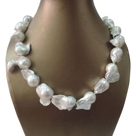 Cheap baroque pearl, Buy Quality pearl pearls directly from China natural pearls Suppliers: 100% NATURE FRESHWATER BIG Baroque PEARL NECKLACE-good quality-925 SILVER HOOK Enjoy ✓Free Shipping Worldwide! ✓Limited Time Sale ✓Easy Return. Big Pearl Necklace, Baroque Necklace, Necklaces Pearl, Natural Pearl Necklace, Island Jewelry, Pearl Jewelry Design, Pearl Necklace Designs, 3 Shoes, Beads Jewellery