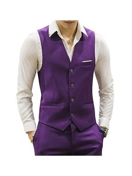 Mens Waist Coat, Casual Suit Vest, Groomsmen Vest, Mens Dress Vests, Dress Tuxedo, 1920s Mens Fashion, Wedding Vest, Purple Suit, Purple Vests