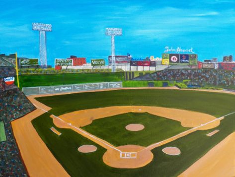 Fenway Park Angel Stadium, Citi Field, Daily Painters, Number 11, Fenway Park, Unusual Things, Daily Painting, Paint And Sip, Painting Gallery