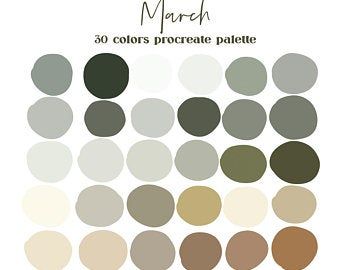 shopmadebymaris on Etsy City Procreate, Procreate Swatches, March Colors, September Colors, Procreate Palette, Procreate Color Palette, Ipad Procreate, Green Colour Palette, Color Palate