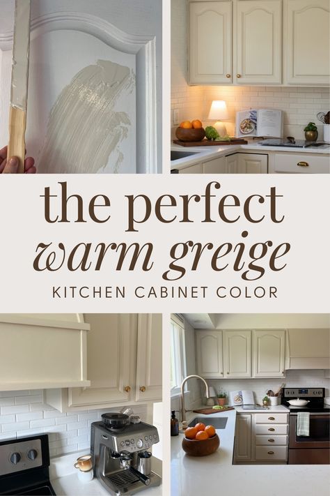 Edgecomb Gray by Benjamin Moore Kitchen Cabinet Paint - Full Hearted Home Edgecomb Gray Benjamin Moore Cabinets, Edgecomb Gray Kitchen Cabinets, Benjamin Moore Kitchen Cabinet Colors, Edgecomb Gray Cabinets, Greige Kitchen Cabinets, Moore Kitchen, Kitchen Cabinet Paint, Benjamin Moore Kitchen, Boho Cabin