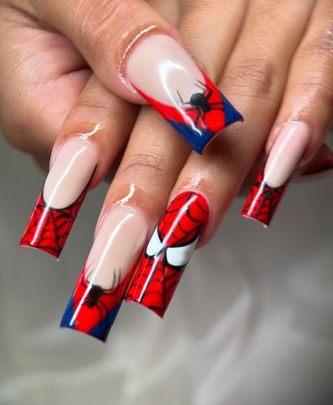 🕷️💙Spider-Man♥️🕸️ 𝐏𝐨𝐥𝐢𝐬𝐡𝐞𝐬: ♡ @kiaraskynails ♡ @beetlesgelpolish ♡ @beetles_community 𝐏𝐫𝐢𝐦𝐞𝐫: ♡ @youngnailsinc 𝐌𝐨𝐧𝐨𝐦𝐞𝐫: ♡ @kiaraskynails 𝐀𝐜𝐫𝐲𝐥𝐢𝐜: ♡ @kiaraskynails #humboldtnails #humboldtnailtech #trendingnails #trendingnaildesigns #arcatanails #eurekanails #707nails #nailart #nailartist #spidermannails #spiderman #spidermannails🕷💅🏻 #marvel #marvelcomics #spidermanintothespiderverse #red #spidermanfans #nailarttrends #nailstagram #naildesigns #luxurynails #luxurynailartist #c... Spiderman Nail Designs, Spiderman Nails, Superhero Nails, Classic Nail Art, Superhero Spiderman, Neon Nail Designs, Latest Nail Designs, Long Square Nails, Red Acrylic Nails