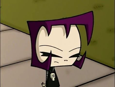 Invader Zim, Purple Hair, Cartoon Character, Purple, Wall, Green, Hair