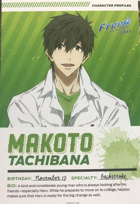 Free Makoto, Otaku Issues, Free Dive, Makoto Tachibana, Free Eternal Summer, Good Anime Series, Splash Free, Free Iwatobi Swim Club, Free Iwatobi