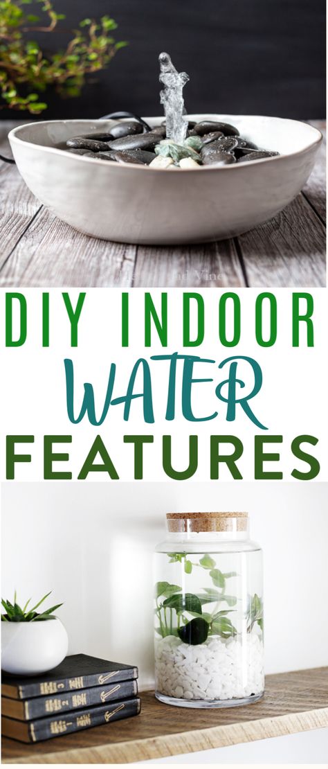 Water features are not only beautiful, but they can be really  soothing as well. These indoor water  features can prove that you don’t need much space to add the joy of water to  your decor. . #homedecor #diyhomedecor  #diyhomedecorideas #homedecorideas #diyhomedecorprojects #homedecorprojects  #homedecordiy #doityourselfhomedecor #easyhomedecorideas #funhomedecorideas  #backyardprojects #outdoordecor Table Top Water Feature, Indoor Water Features Diy, Water Fountain Design Indoor, Patio Fountains Diy, Desk Waterfall Fountain, Small Diy Water Features, Indoor Water Garden Fountain, Tabletop Fountain Ideas, Diy Indoor Water Fountain Ideas