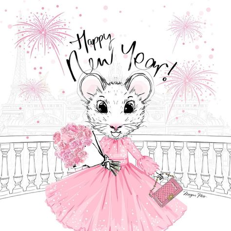 Claris The Mouse, Megan Hess Illustration, Kerrie Hess, Paris Tea, Megan Hess, New Year Happy, Happy New Year Everyone, Have A Great Weekend, Wonderful Weekend