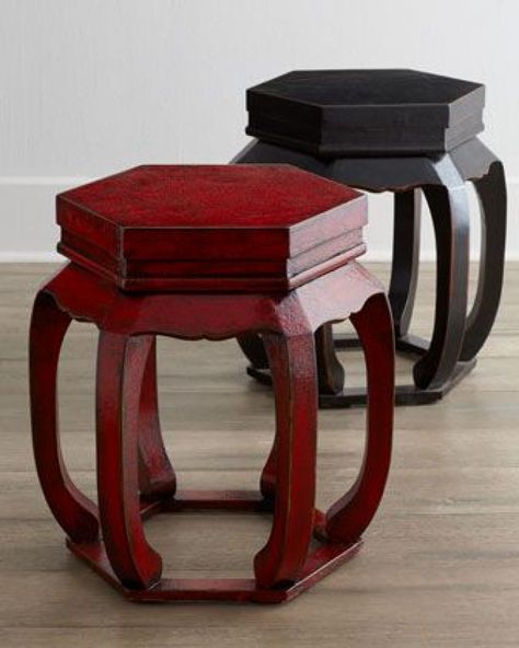 Antique Wooden Chinese Garden Seat with Open Base. could also turn upside down and top with hexagonal glass. #furnituredesigns Ethnic Furniture, Chinese Table, Antique Chinese Furniture, Garden Seat, Asian Interior, China Furniture, Asian Homes, Asian Home Decor, Chinese Furniture