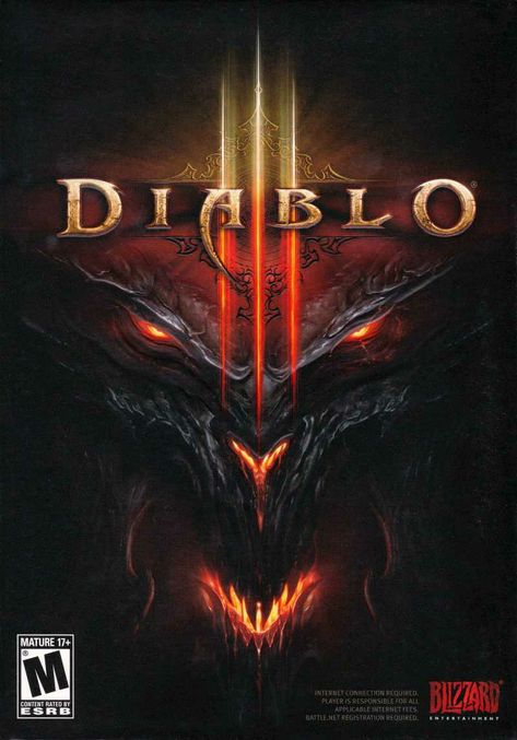 Diablo 3 Box Blizzard Diablo, Diablo Game, Video Game Posters, Gaming Posters, Blizzard Entertainment, Video Gamer, Ps4 Games, Fantasy Games, Posters And Prints