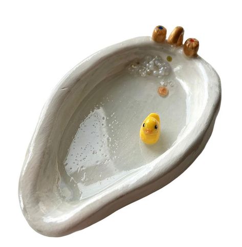 Clay Bathtub, Ceramic Miniatures, Clay Bath, Clay Diy Projects, Pottery Crafts, Diy Pottery, Ceramics Pottery Art, Clay Art Projects, Ceramics Projects