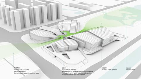 Beijiao Sports Center / Decode Urbanism Office Landscapes Architecture, مركز ثقافي, Sports Center, Architecture Concept Diagram, Flexible Space, Concept Diagram, Sport Hall, Urban Landscapes, Community Space