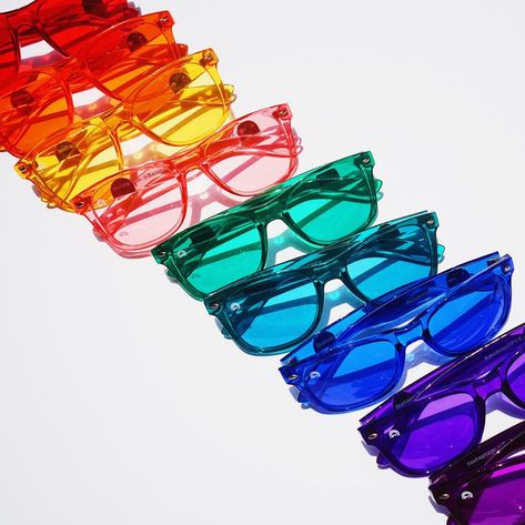 colorful sunglasses | shop mood boosting sunglasses now: rainbowoptx.com | #rainbowoptx #sunglasses #fashion Colorful Sunglasses, Color Quiz, Color Sunglasses, Rainbow Images, Chakra Colors, Rainbow Aesthetic, Color Meanings, Sparks Joy, Rainbow Glitter