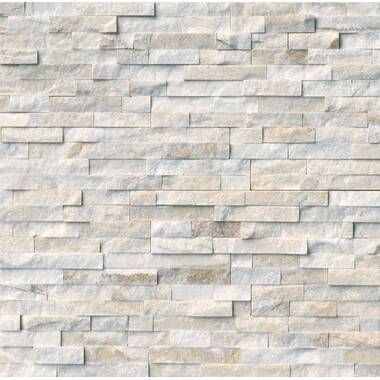 MSI Glacial Black 6" x 24" Marble Stacked Stone Wall Tile & Reviews | Wayfair Stacked Stone Wall, Stacked Stone Panels, Stacked Stones, Stacked Stone Walls, Stacked Stone Fireplaces, Stone Projects, Stone Tile Wall, Emser Tile, Stone Backsplash