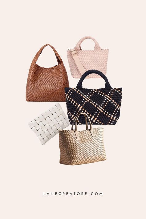 Searching for an affordable Naghedi bag dupe? Today I'm exploring the best Naghedi-inspired bags and totes for less! The post Designer Look for Less: 8+ Best Naghedi Inspired Bags appeared first on Lane Creatore. Designer Woven Shoulder Bag For Shopping, Chic Woven Tote Shoulder Bag, Anthropologie Bottega Bag, Naghedi Bag, Fendi Raffia Tote, Amazon Bag, Perfect Beach Bag, Neoprene Bag, Neoprene Tote