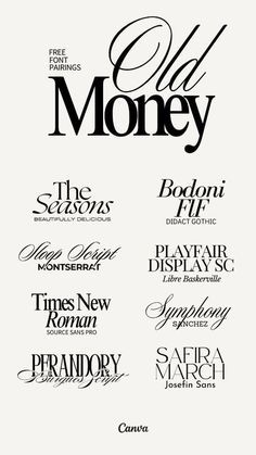 Old Money Branding, Old Money Logo, Glossier Girl, Branding Aesthetic, Money Logo, Branding Inspo, Times New Roman, Font Pairing, Emblem Logo