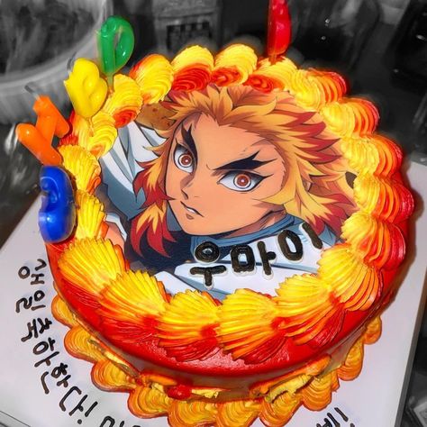 Kimetsu No Yaiba, Mini Cakes, Birthday Cakes, Demon Slayer, Birthday Cake, Pastel, Dessert, Cafe, Baking