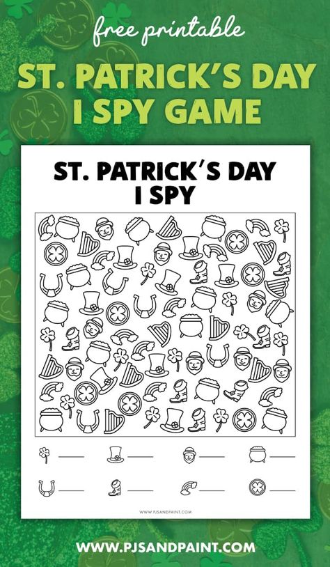 I Spy St Patrick's Day, St Patricks Day Worksheets Kindergarten, St Patrick Day Worksheets Free Printable, Saint Patrick's Day Printables, Printable St Patricks Day Crafts, Free St Patricks Day Printables For Kids, St Patricks Day Printables Free, Free St Patricks Day Printable, St Patricks Printables