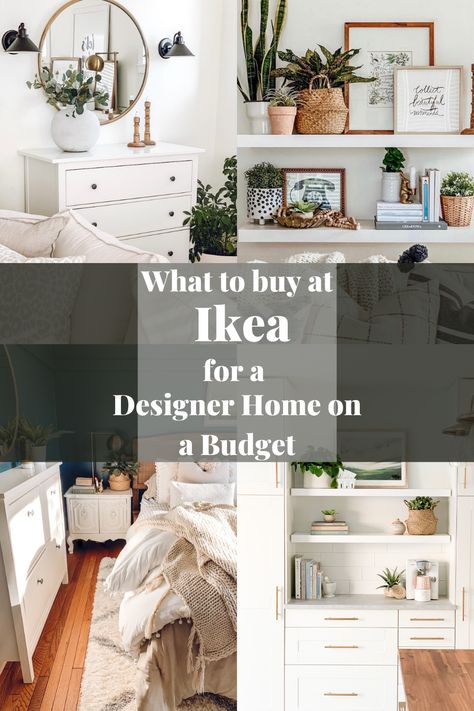 When it comes to having a beautiful decorated home not every item has to be expensive. In this post I want to share with you our top Ikea home decor picks. We have used these items in our home for creating a designer home on a budget! Ikea Home Decor, Bedroom Ideas For Couples Modern, Luxury Closets Design, Home On A Budget, Budget Bedroom, Ikea Home, Living Room On A Budget, Designer Home, What To Buy