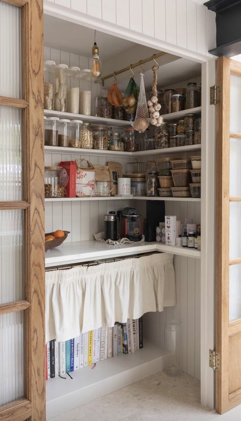 Diy Laundry Room Shelves, Diy Laundry Room, Shelves And Storage, Open Pantry, Pantry Inspiration, Collected Interiors, Room Storage Diy, Pantry Cupboard, Pantry Closet