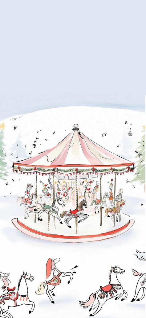 1/2 Lockscreen Carousel Wallpaper, Christmas Carousel, Christmas Lockscreen, Christmas Decorations Diy Crafts, Ayat Quran, Wallpaper Iphone Christmas, Aesthetic Pastel, Aesthetic Pastel Wallpaper, Pastel Wallpaper