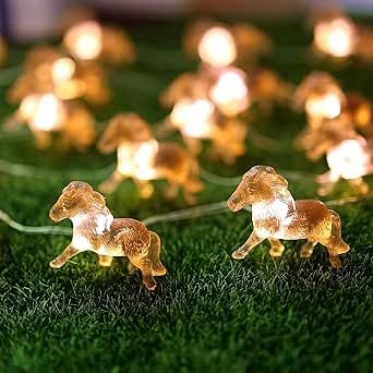 JASHIKA Horse Fairy String Lights Cute Pony Decorative Lights 20 LEDs Night Light 8.5ft Battery Operated with Remote for Bedroom Farmhouse Home Holiday Thanksgiving Decoration Horse Themed Bedrooms, Horse Bedroom, Horse Room, Cute Pony, Decorative Night Lights, Cute Ponies, Bedroom Farmhouse, Farmhouse Holiday, Decorative Lights