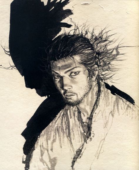 Miyamoto Musashi Art, Ronin Samurai, Inoue Takehiko, Vagabond Manga, 그림 낙서, Miyamoto Musashi, Samurai Art, 캐릭터 드로잉, Bleach Manga