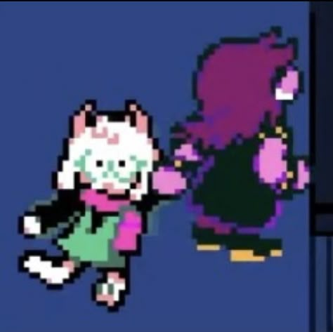 ralsei & susie - deltarune The Game, Pixel Art, Video Game, Art