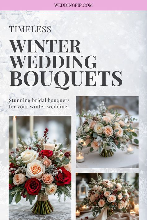 Discover stunning winter wedding bouquets that will add a touch of magic to your special day! Whether you're dreaming of rustic charm or elegant blues, we have the perfect bouquet ideas for your winter celebration. From whimsical arrangements to classic floral designs, these bridal bouquets for winter weddings are sure to dazzle. Embrace the beauty of the season with delicate flowers that capture the essence of a winter wonderland.

Click for timeless ideas! 💐❄ 💍 Winter Bouquets, Bridal Bouquet Ideas, Winter Ceremony, Winter Bridal Bouquets, Winter Celebration, Snow Wedding, Winter Wedding Bouquet, March Wedding, Christmas Bouquet